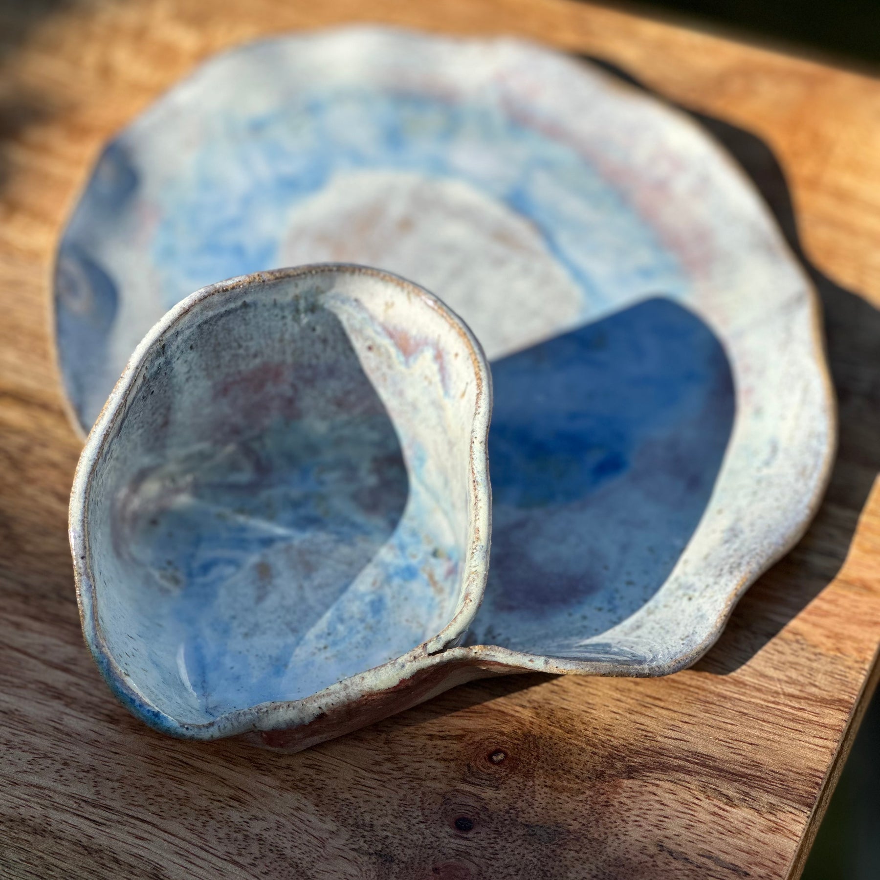 Ceramic Chip + Dip Plate - Australian Bloom