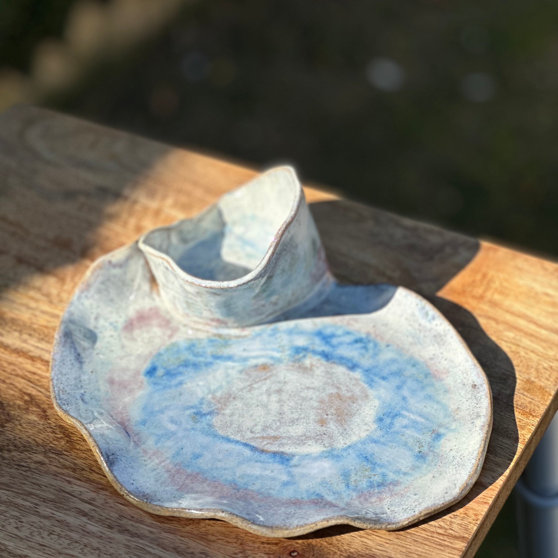 Ceramic Chip + Dip Plate - Australian Bloom