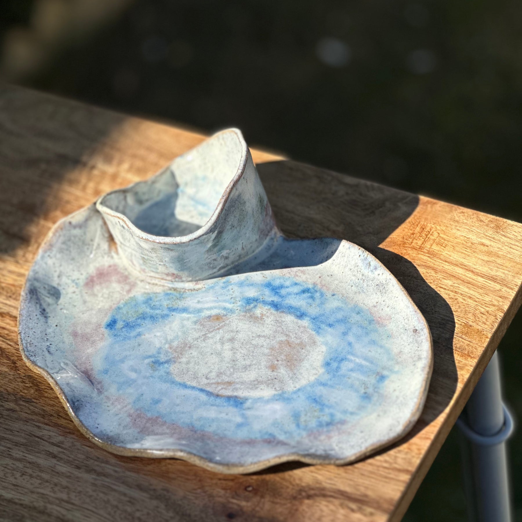 Ceramic Chip + Dip Plate - Australian Bloom