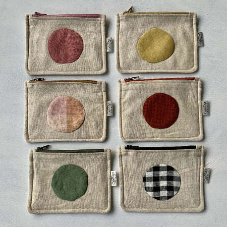 Small Zipper pouch / Linen purse /Coin pouch