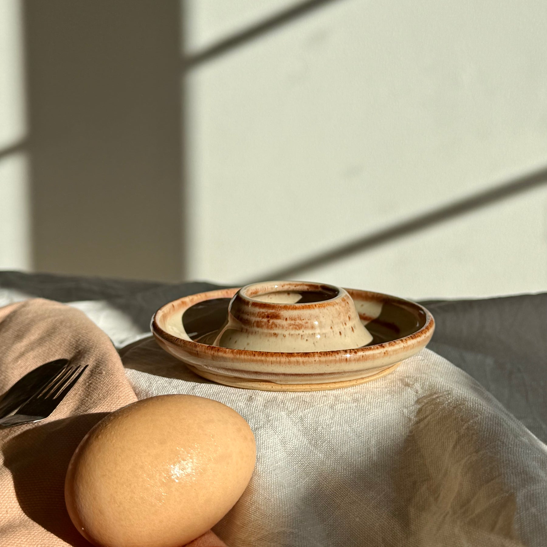 Slow Mornings Ceramic Egg Dish | Wheel Thrown