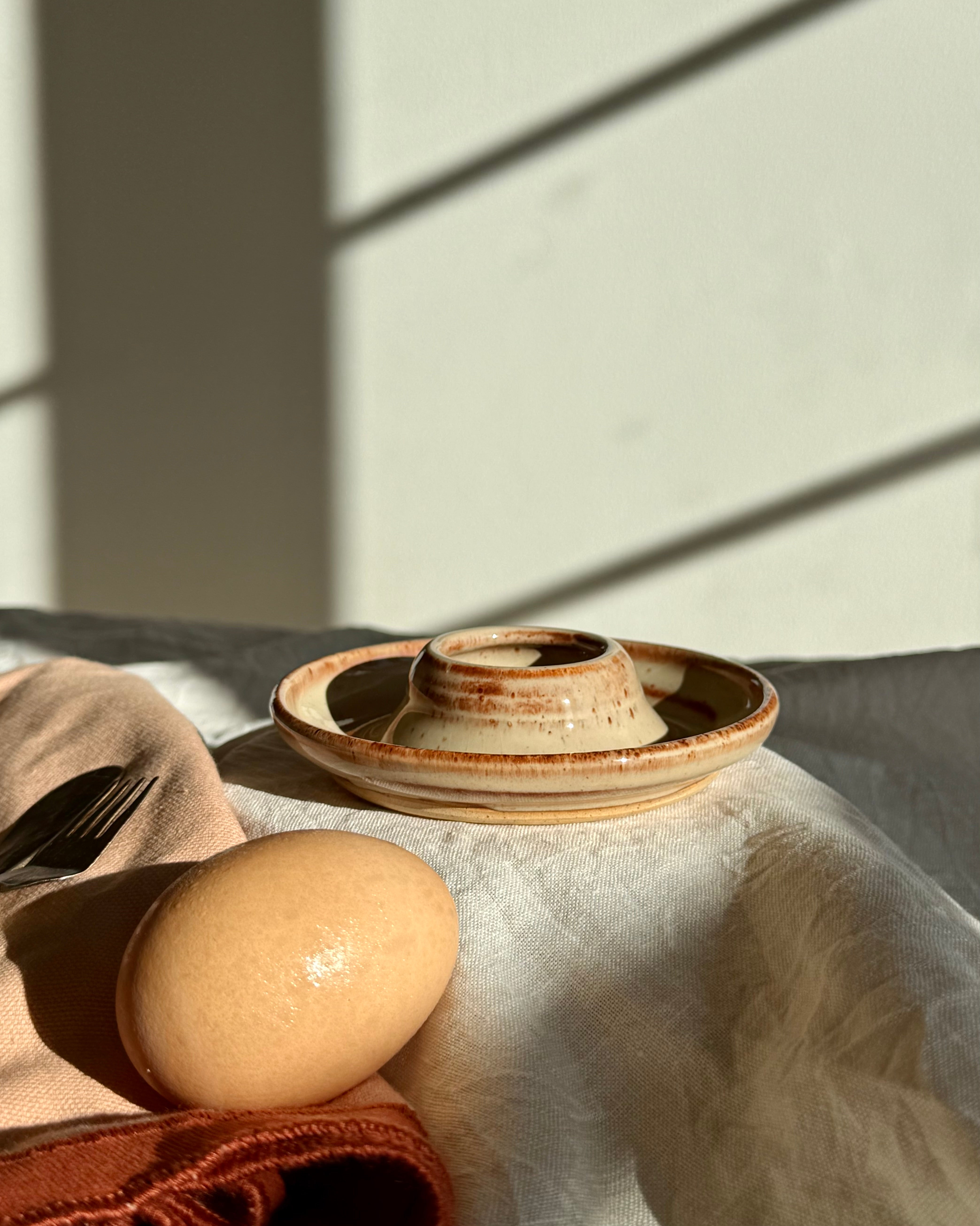 Slow Mornings Ceramic Egg Dish | Wheel Thrown