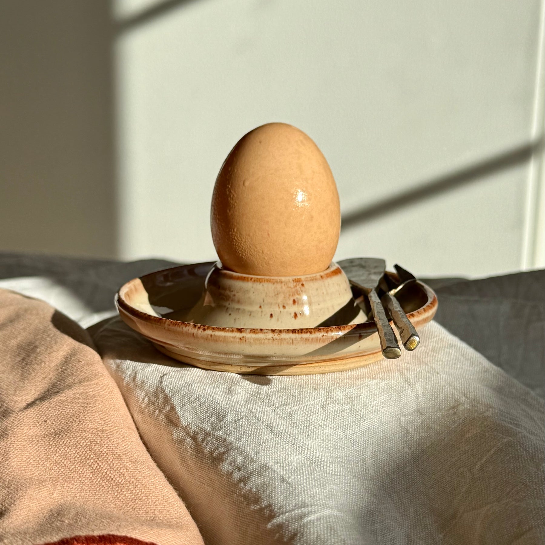 Slow Mornings Ceramic Egg Dish | Wheel Thrown