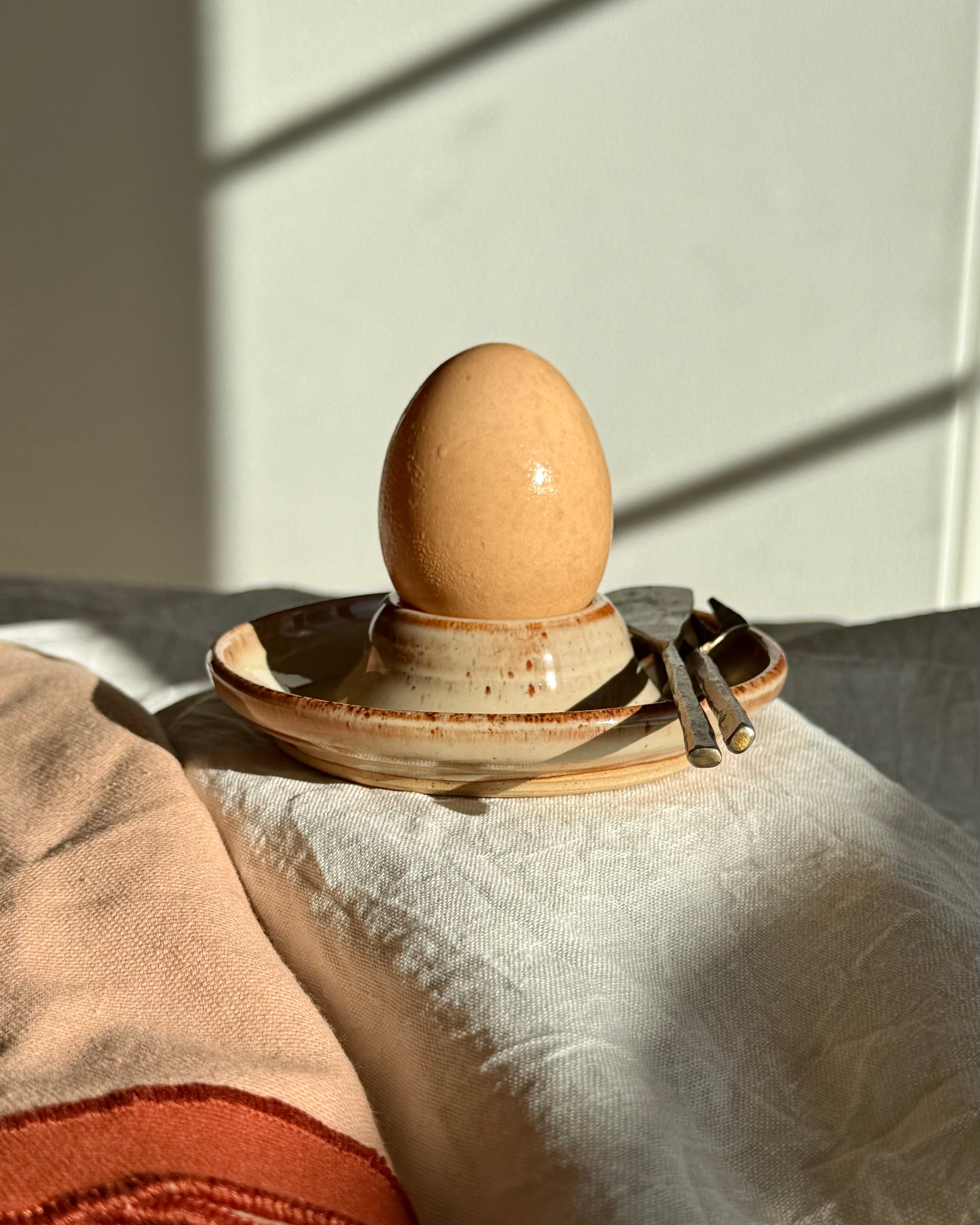 Slow Mornings Ceramic Egg Dish | Wheel Thrown