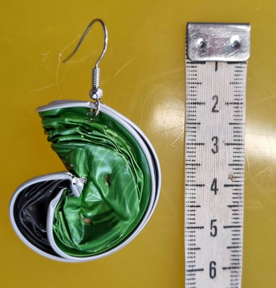 Coffee pod earrings  green 3