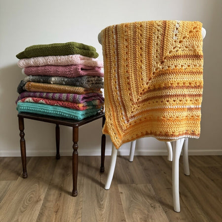 Crochet | Blanket / Throw | Sunny Yellow