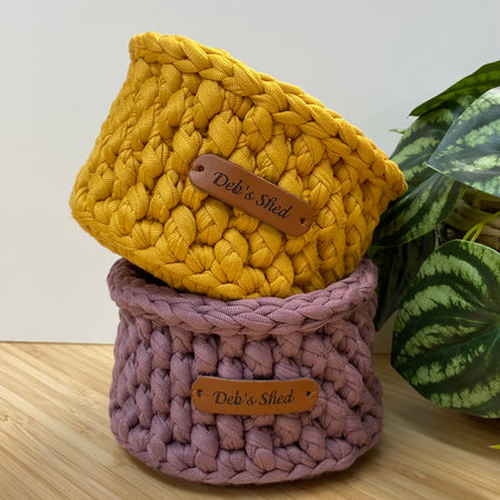 Crochet Basket - Round - Cone Stitch
