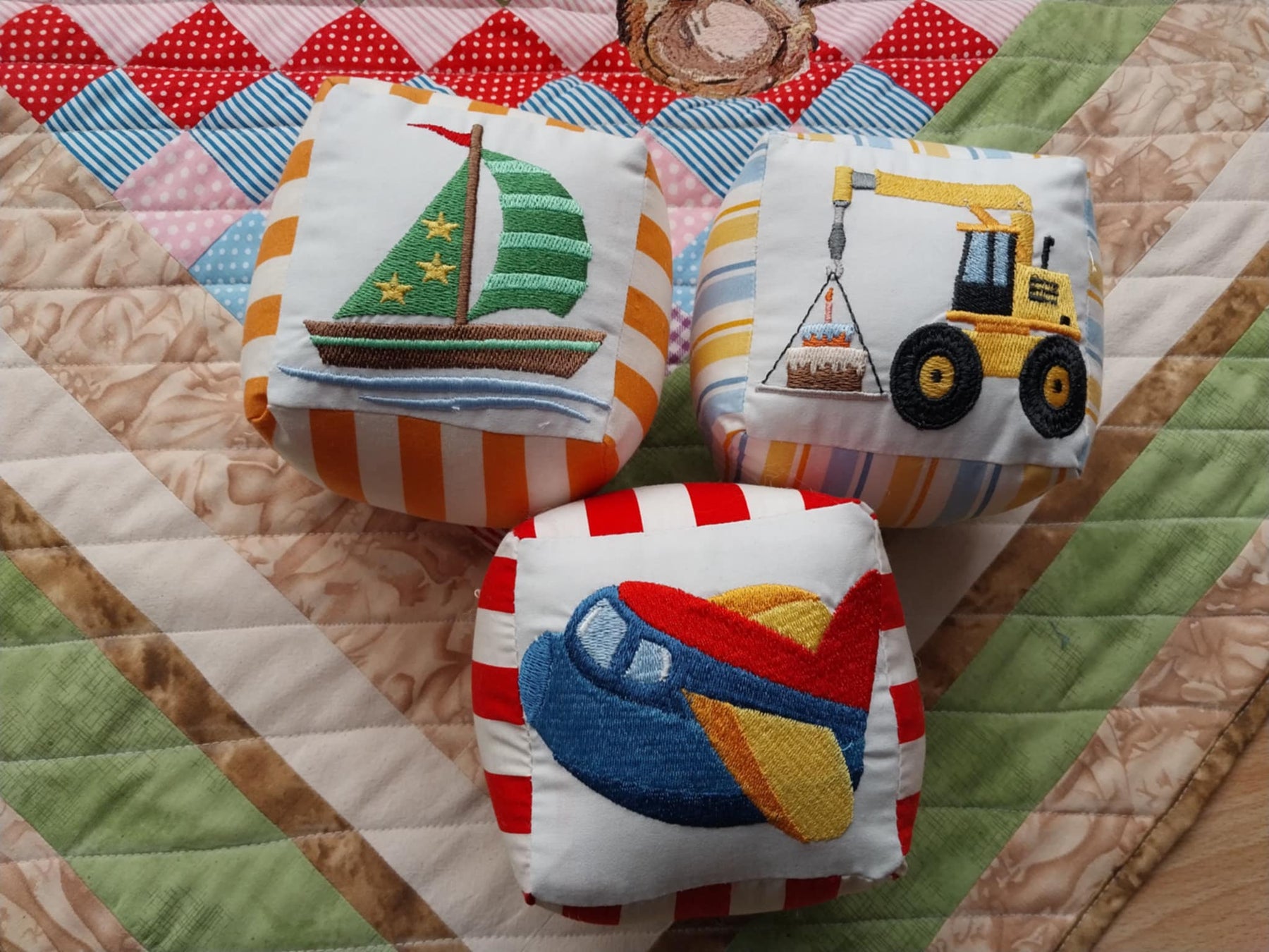 "Transport" Soft Baby Blocks