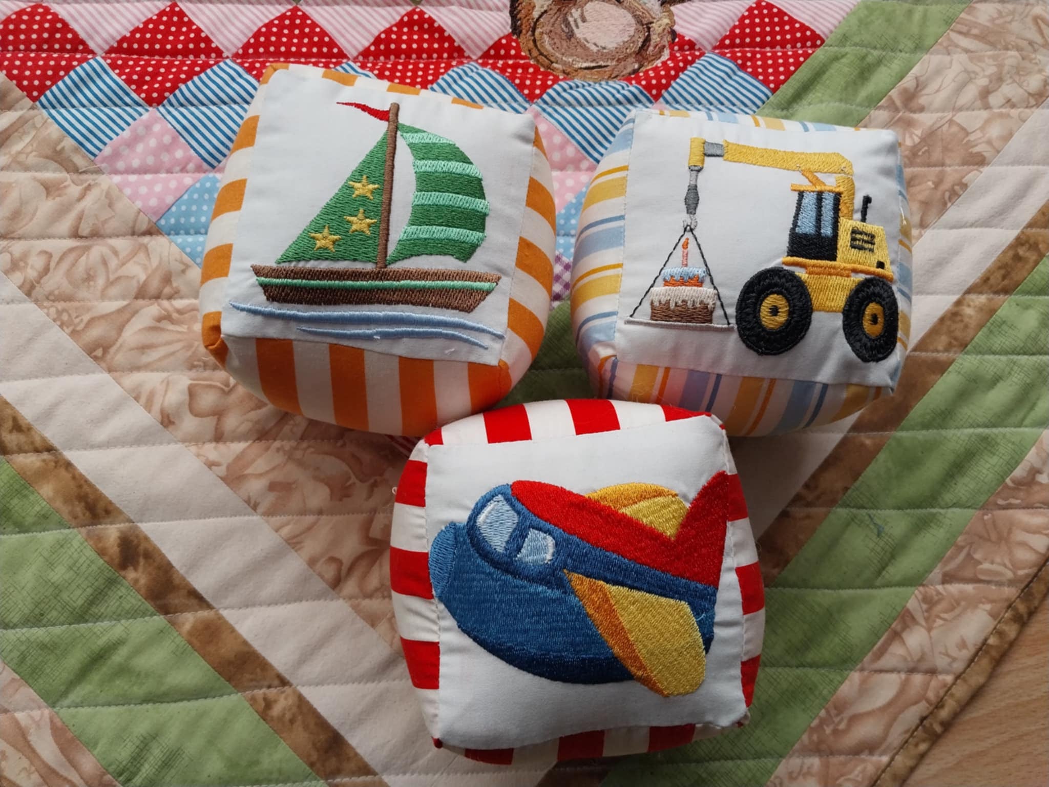 "Transport" Soft Baby Blocks