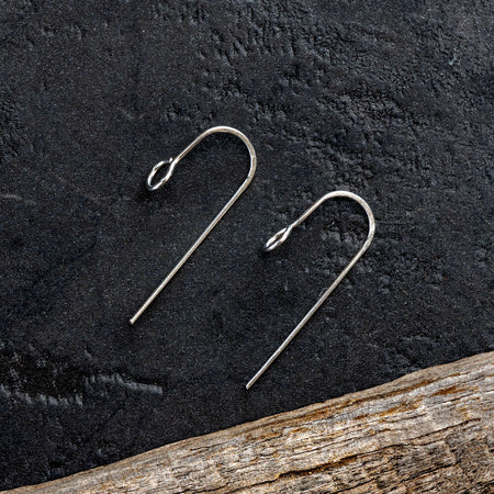 Sterling Silver .925 Tiny Front Facing Earwires