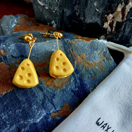 Cheese Earrings | Food Inspired Statement Earrings