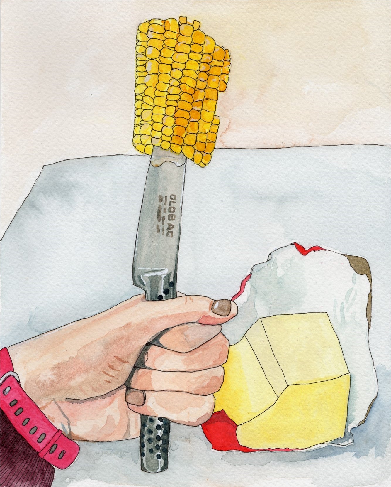 A Most Indecorous Meal - A4 original artwork