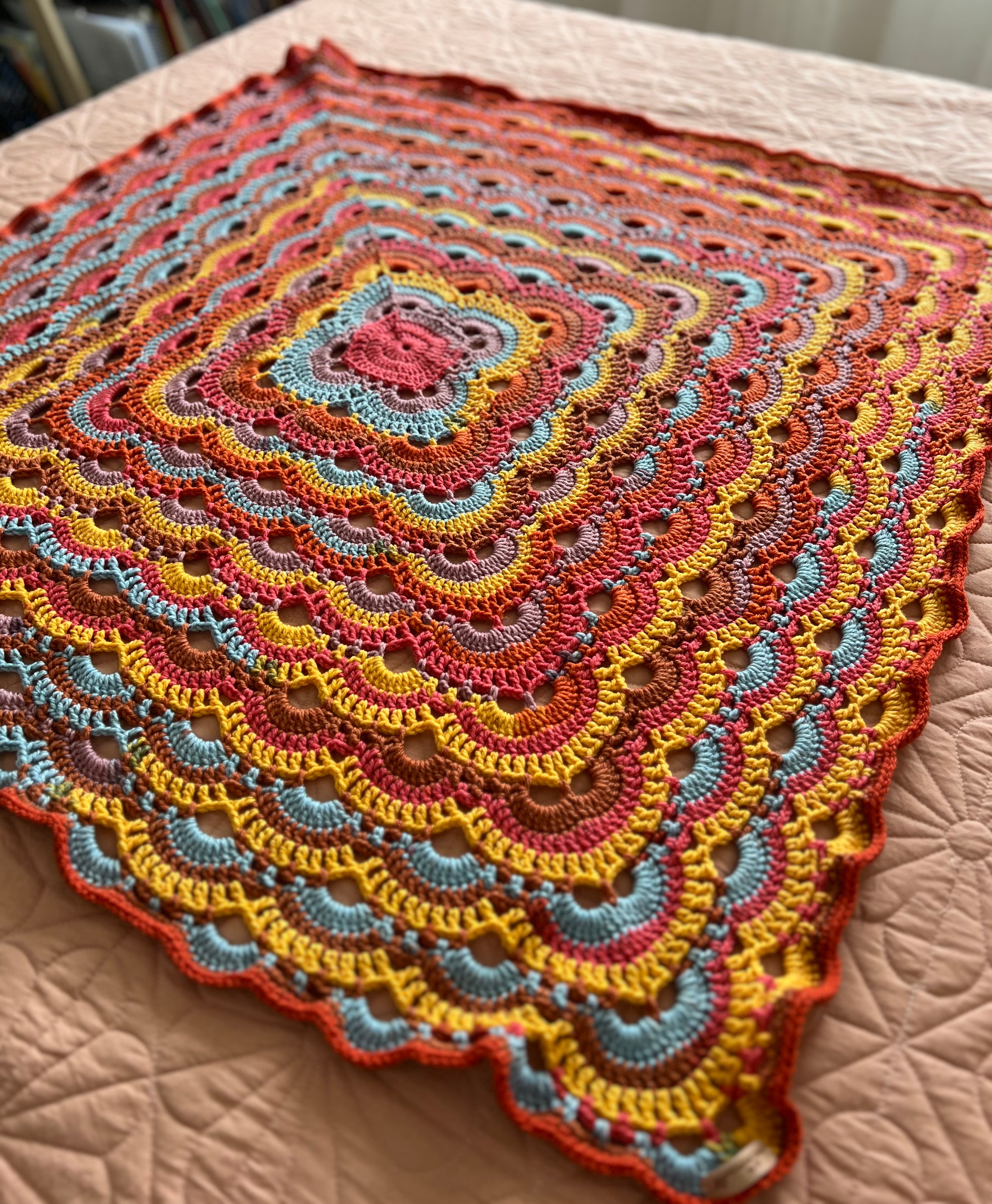 Crochet Virus Throw Blanket