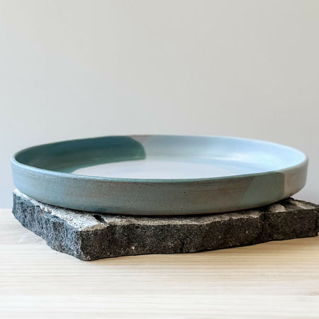 Tidal Handmade Ceramic Platter - Medium - Green and Grey