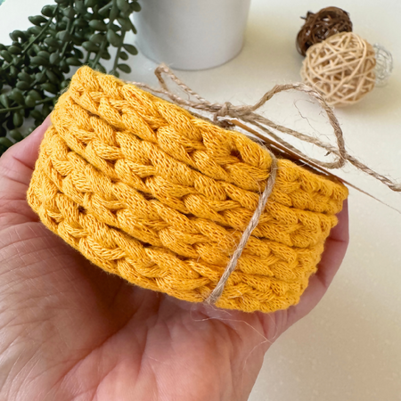 Coasters | Set of 4 | Mustard | Home Decor | Gift idea | Handmade