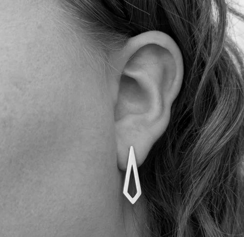 handmade gold plated geometric kite studs | wedding earrings