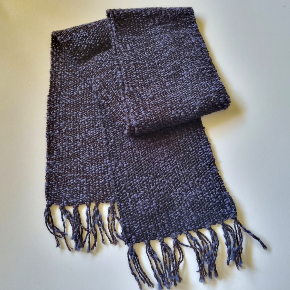 Handwoven wool scarf made with Bendigo Woollen Mill yarn