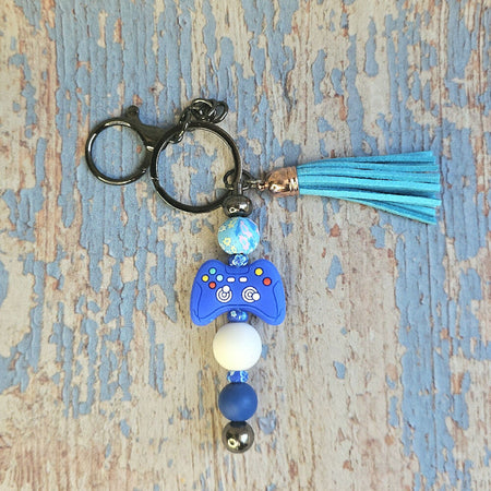 Gaming Themed Beaded Keychain