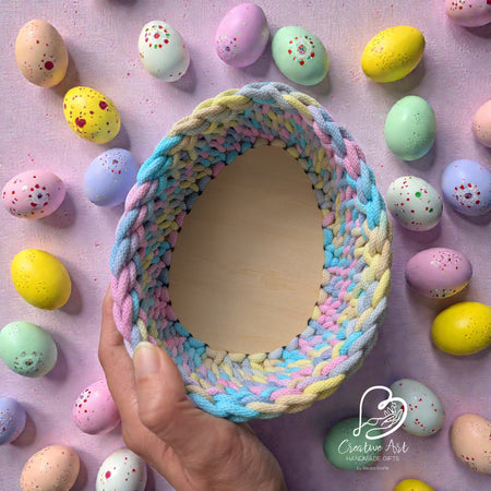 Handmade Egg-Shaped Easter Basket