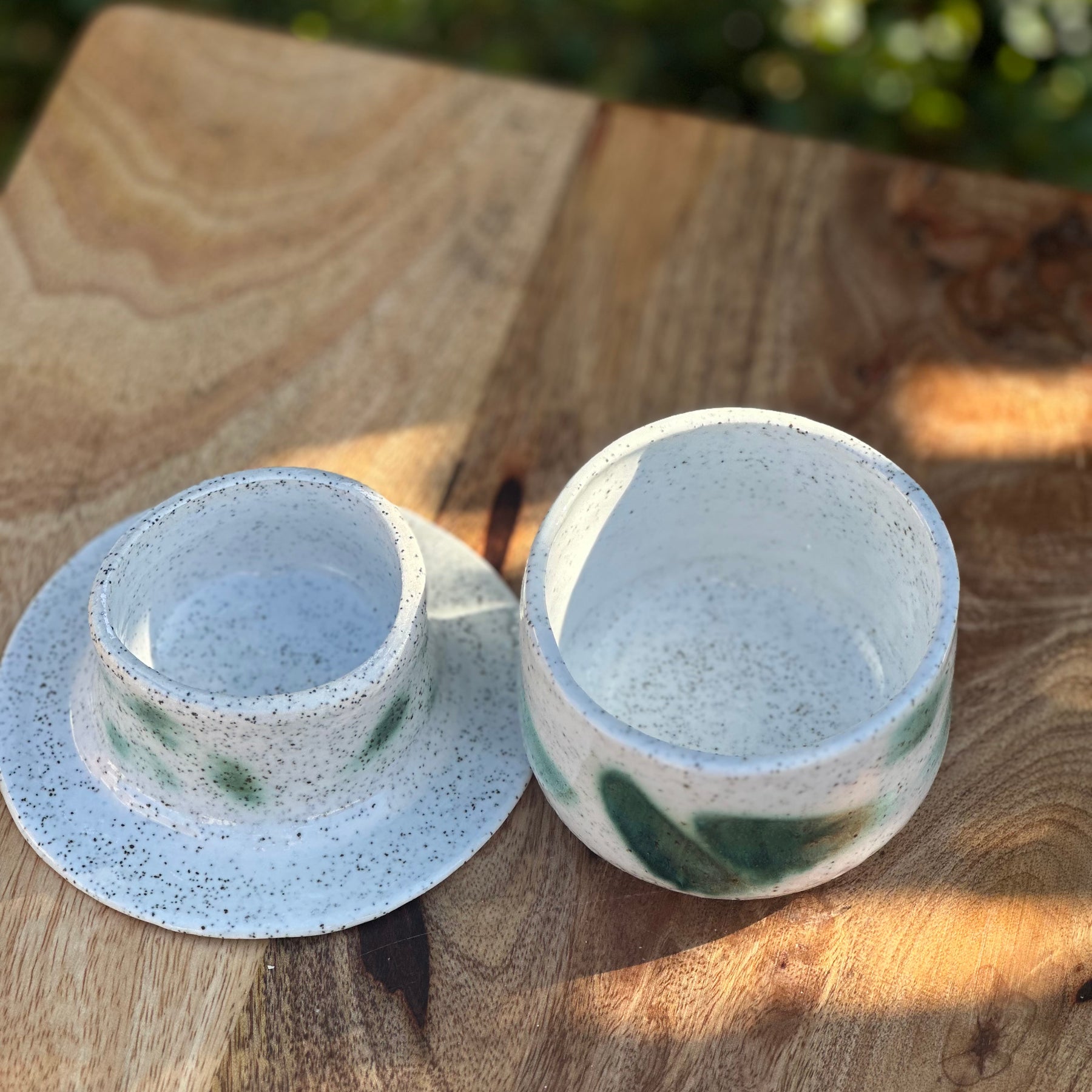 Handmade Ceramic Butter Keeper – Sea Garden