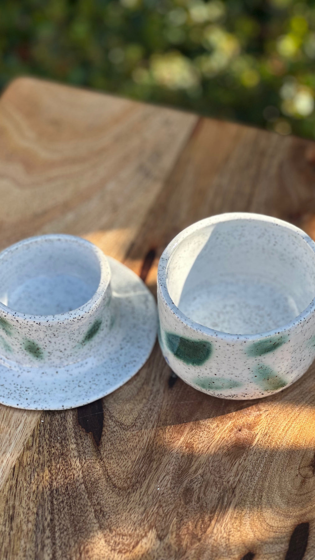 Handmade Ceramic Butter Keeper – Sea Garden