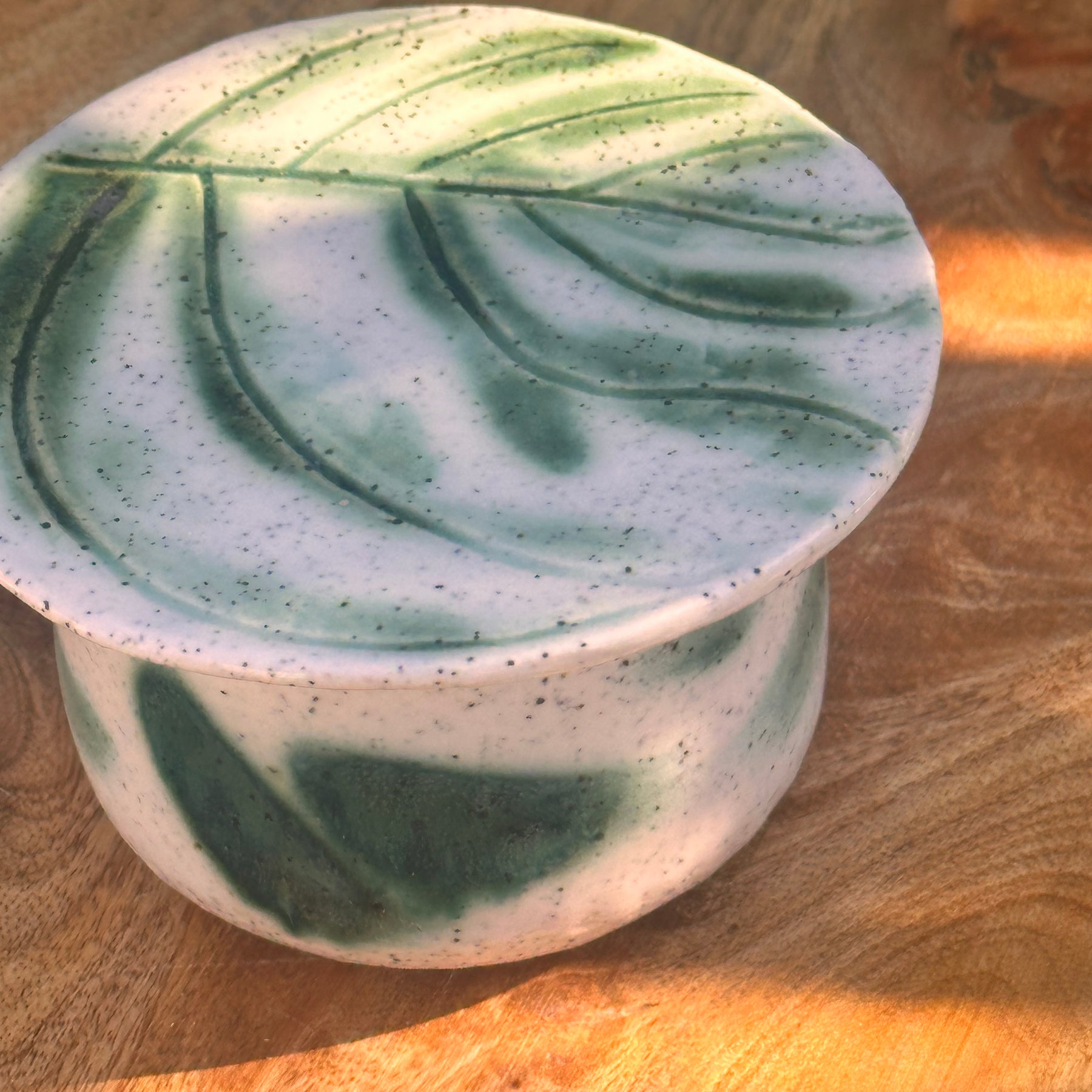 Handmade Ceramic Butter Keeper – Sea Garden