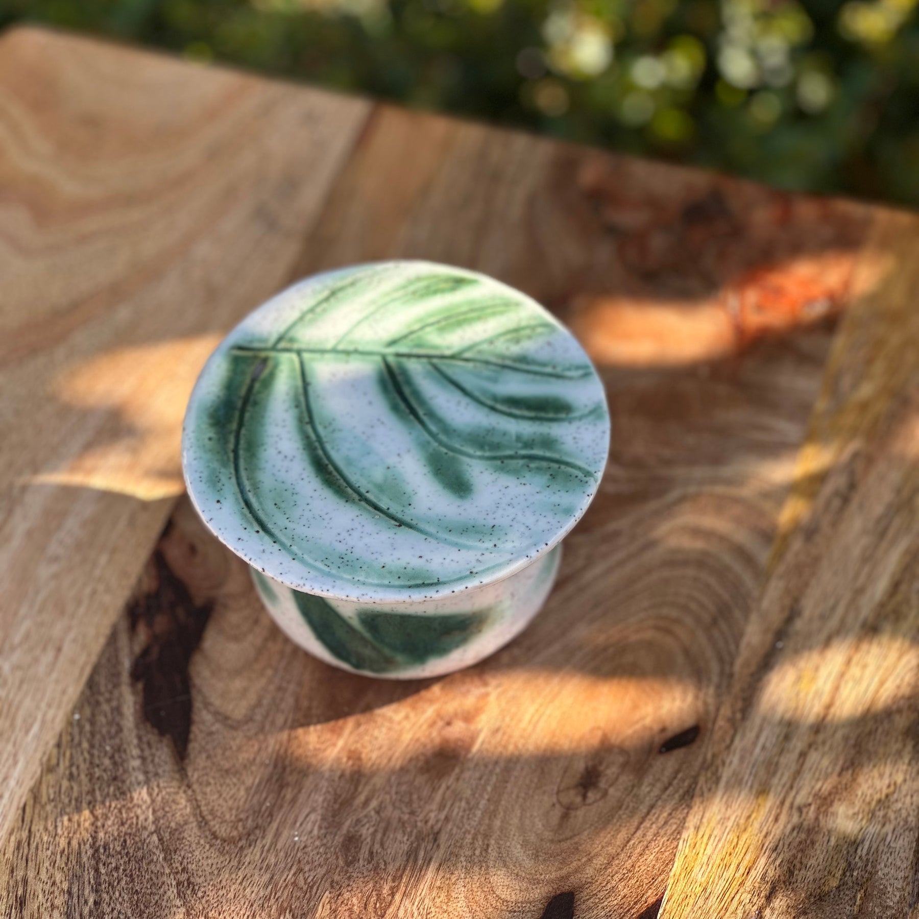 Handmade Ceramic Butter Keeper – Sea Garden