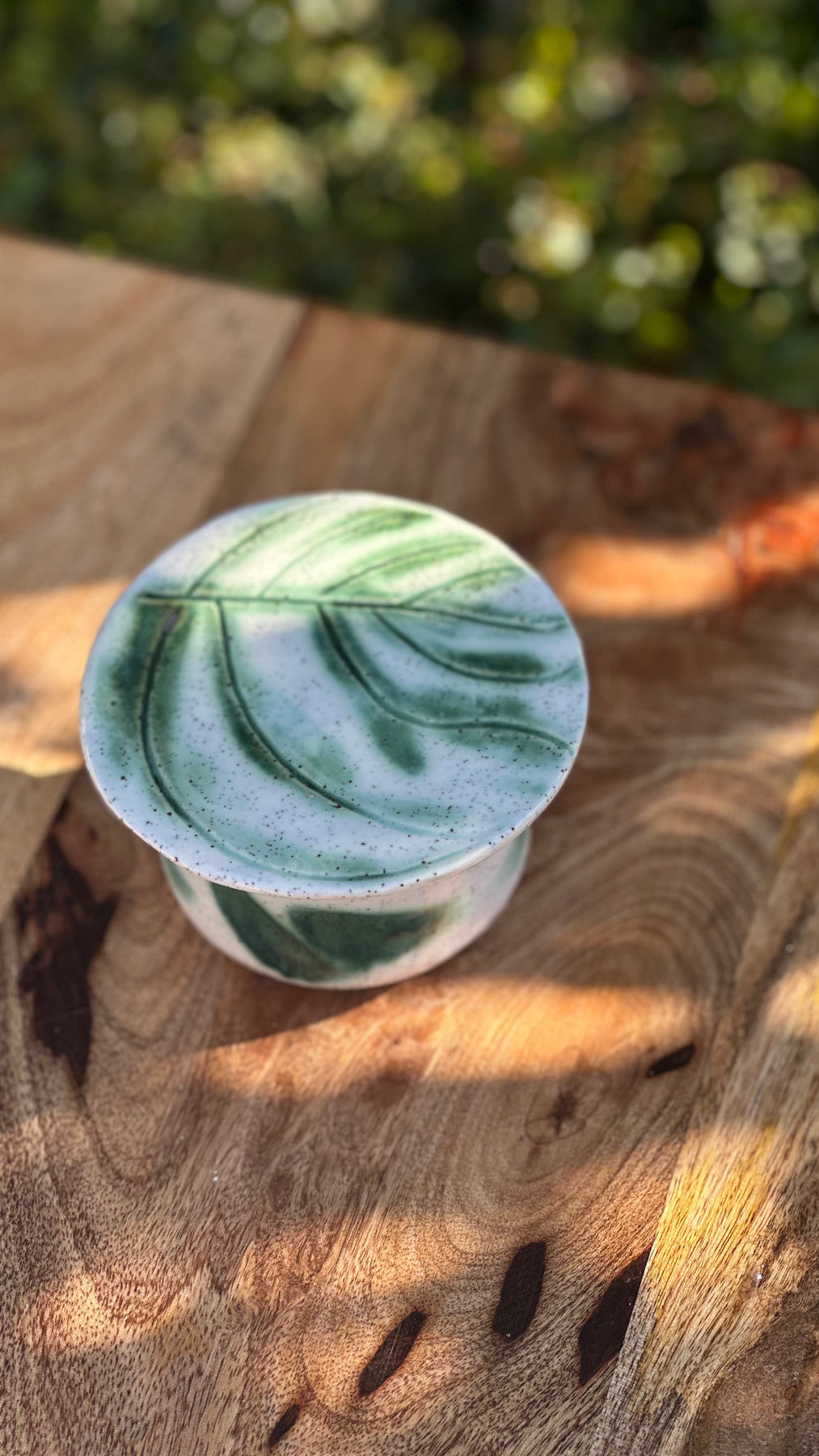 Handmade Ceramic Butter Keeper – Sea Garden