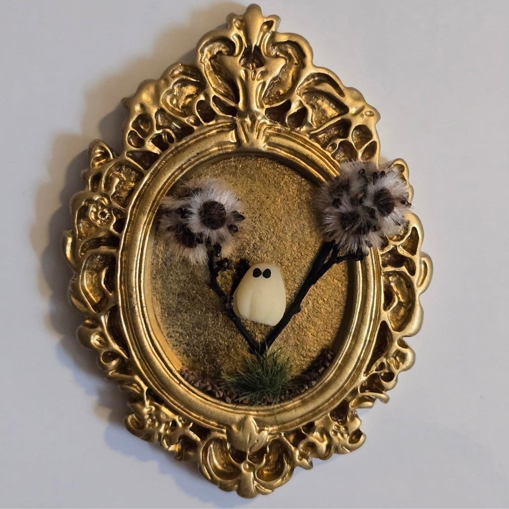 Glow-in-Dark Ghost Magnet | Mini Halloween Frame