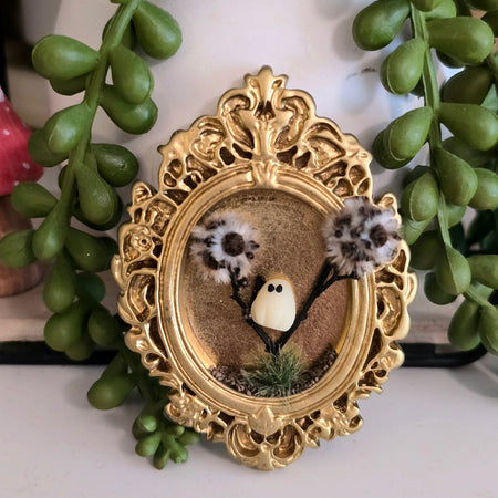 Glow-in-Dark Ghost Magnet | Mini Halloween Frame