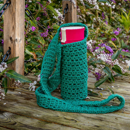 Cross Body Crocheted Water Bottle Caddy