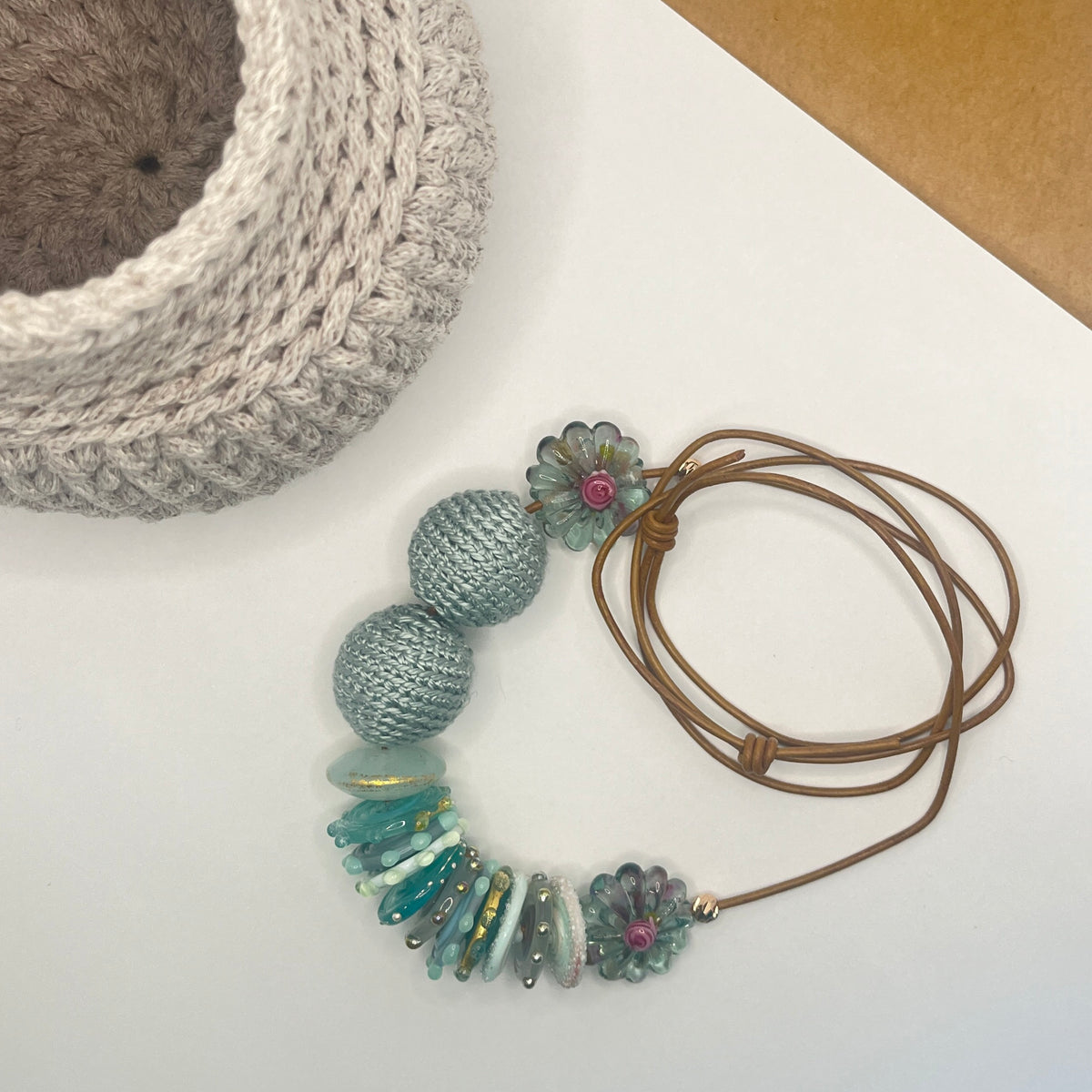 Handmade Adjustable Necklace - Sea Breeze