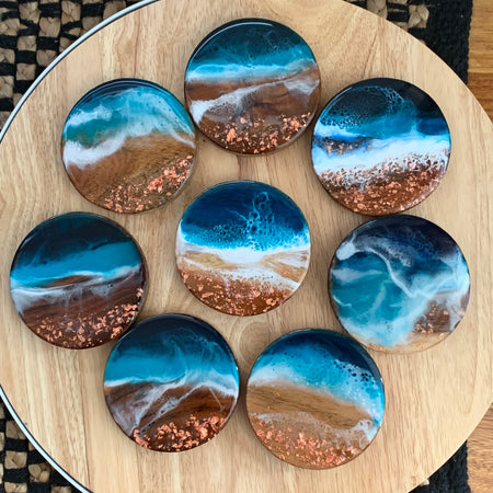Coasters | Ocean waves | Gift ideas | wedding gifts | home decor | homewares