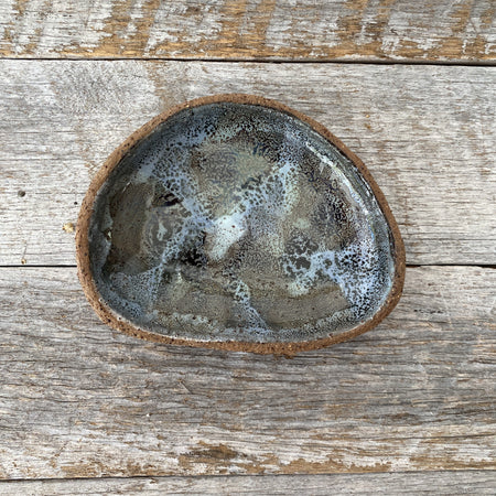 Tide Flow Ceramic Dish - Unique - Blue, green and grey tones.