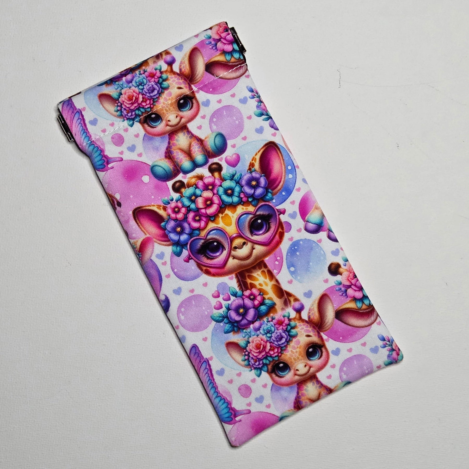 Sunglasses Pouch in pretty giraffe fabric