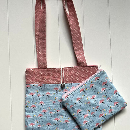 Flamingos handbag and purse