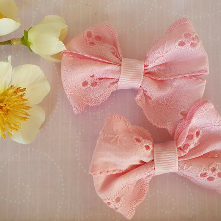 Lace Bows on Clips - The Eliza Collection