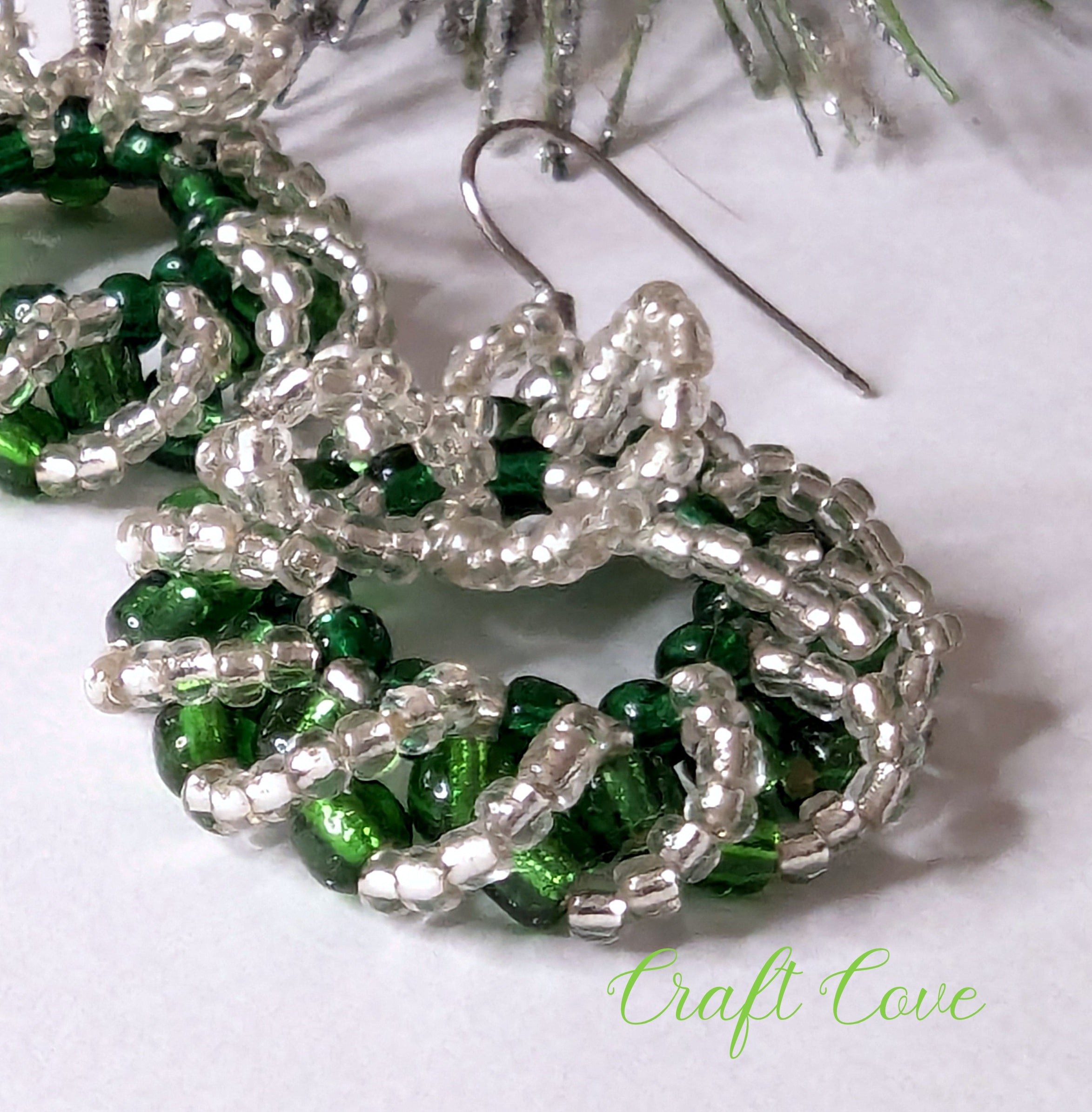 Beaded Christmas Earrings – Handmade Festive Jewellery – Choose Your Design – Holiday Gift Idea