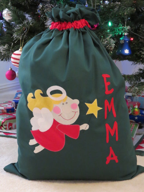 Personalised Christmas Sack - Angel