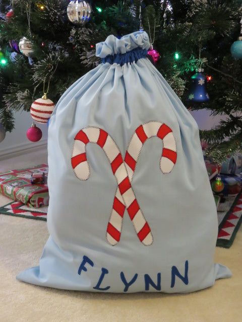 Personalised Christmas Sack - Candy Canes