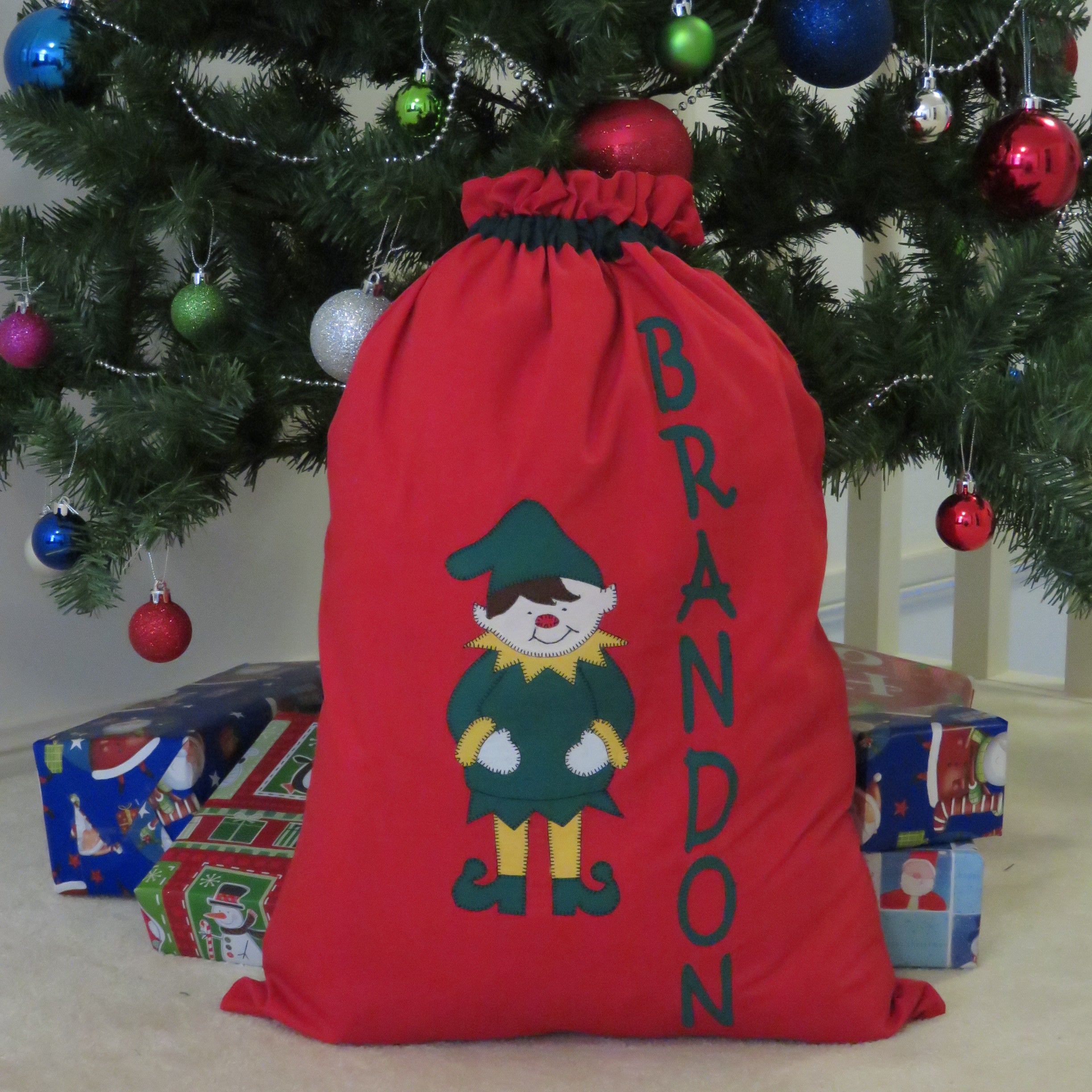Personalised Christmas Sack - Elf