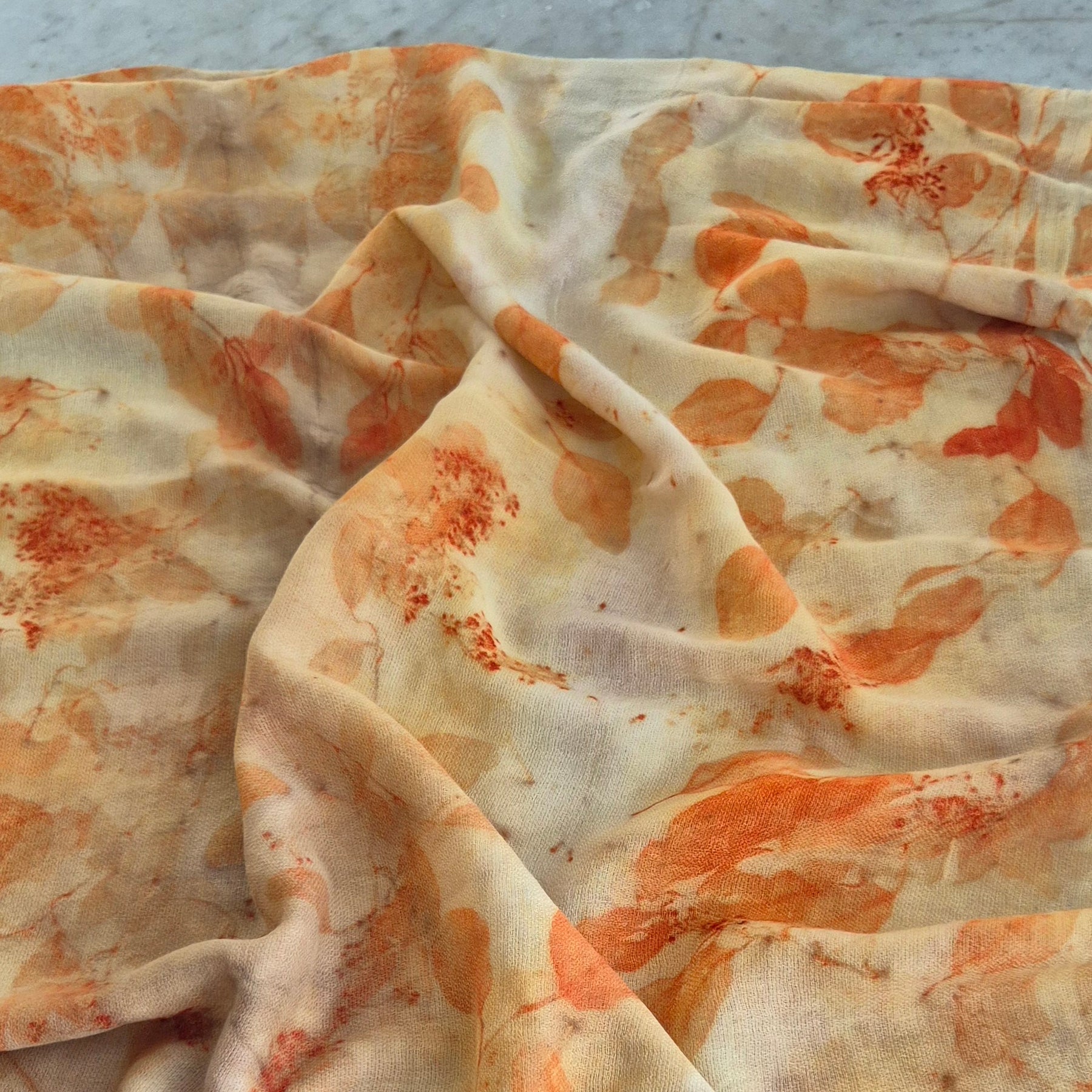 Wrap pure merino wool eucalyptus ecoprinted