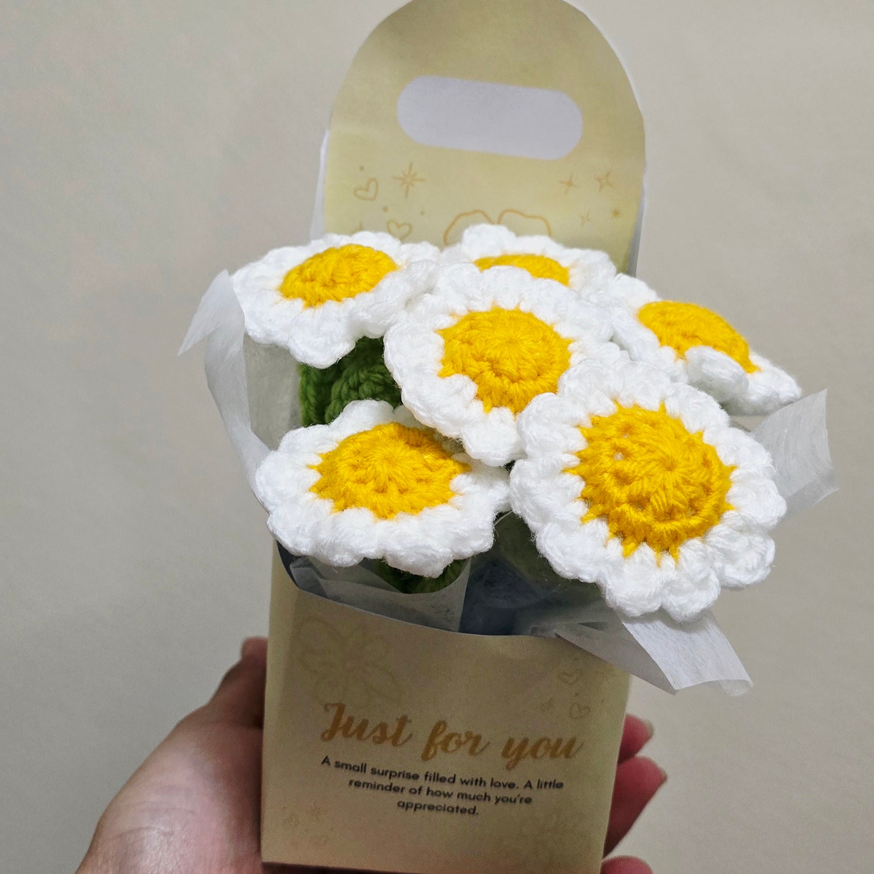 Mini Bloom Box - Crochet Flower Bouquet