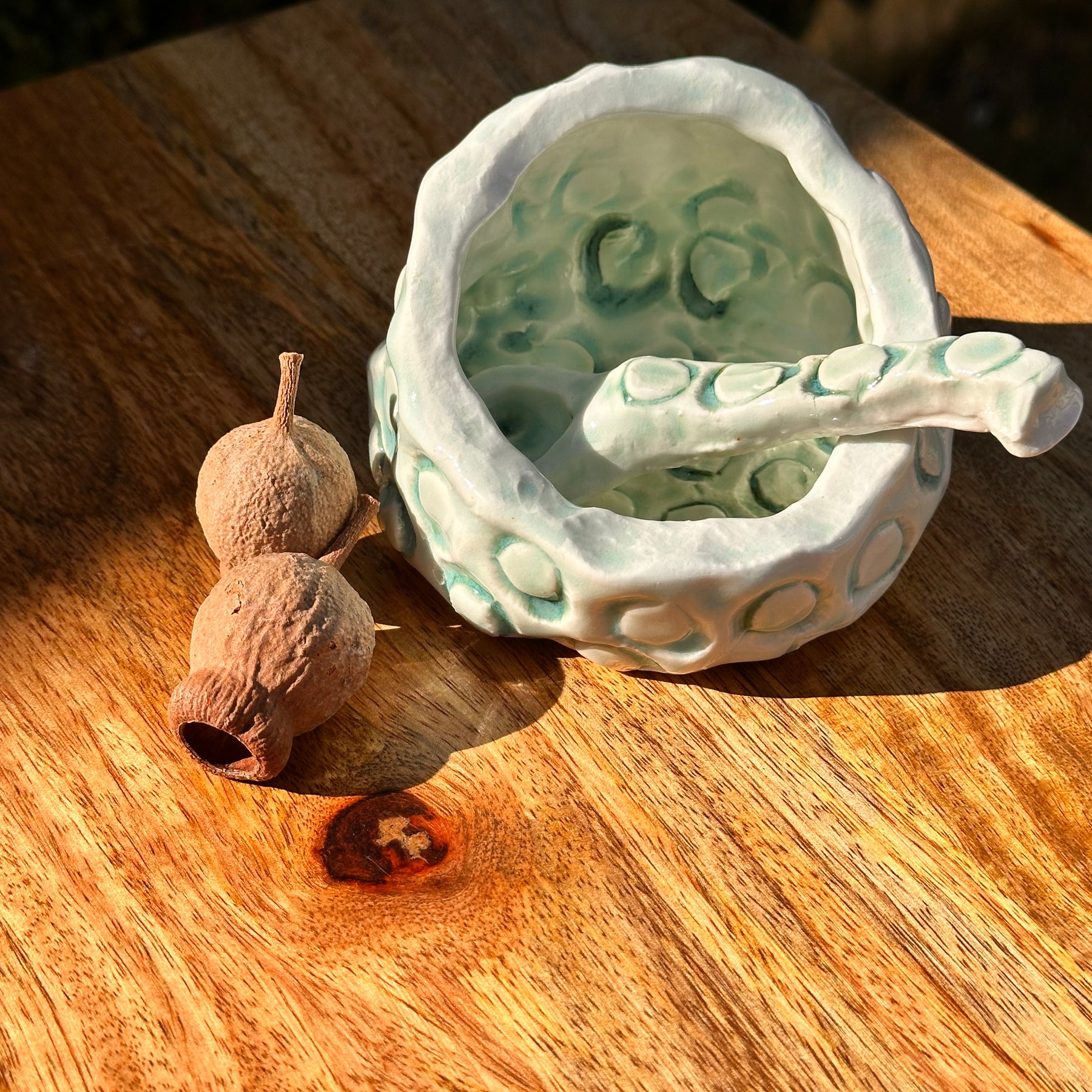 Porcelain Salt Cellar & Spoon - Marri