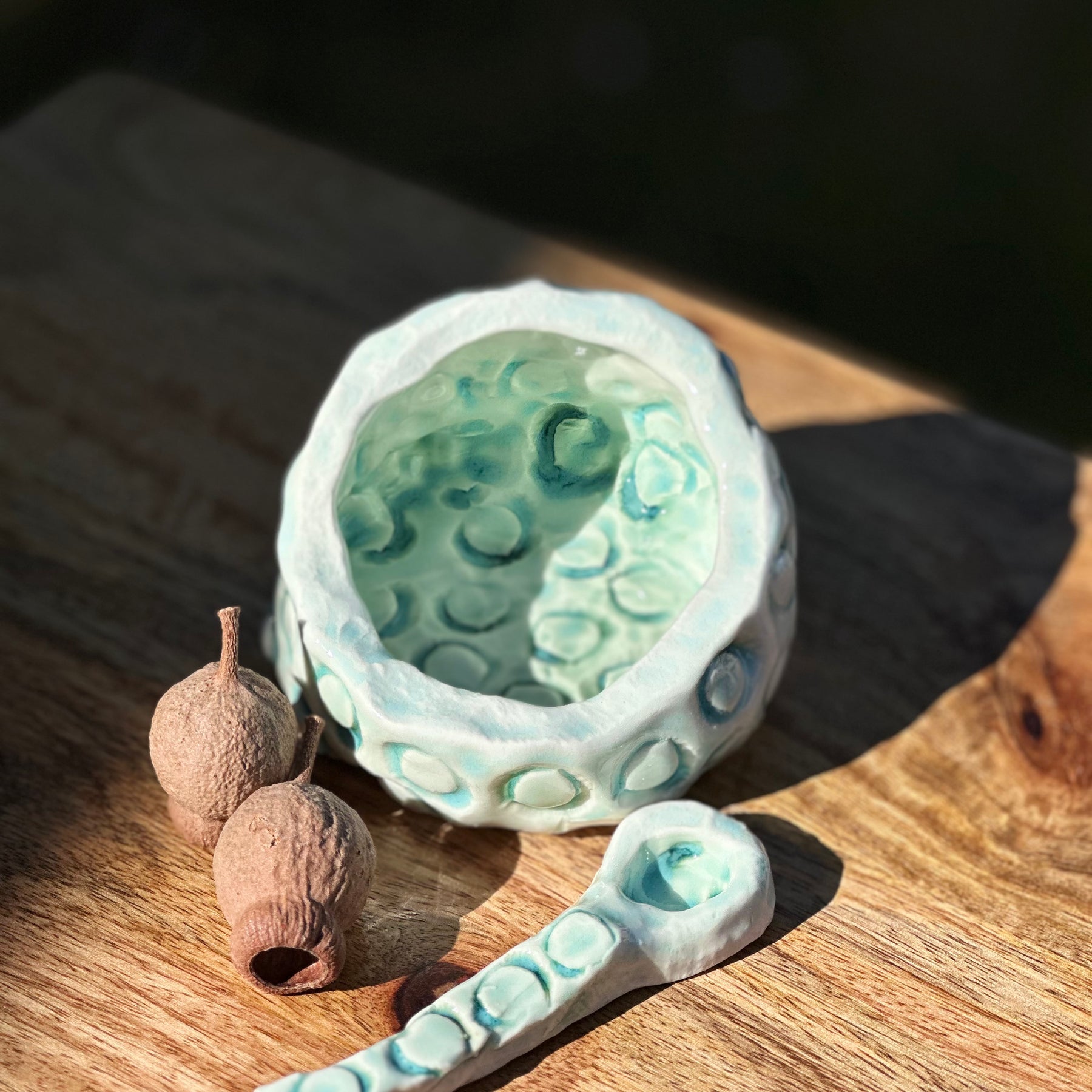 Porcelain Salt Cellar & Spoon - Marri