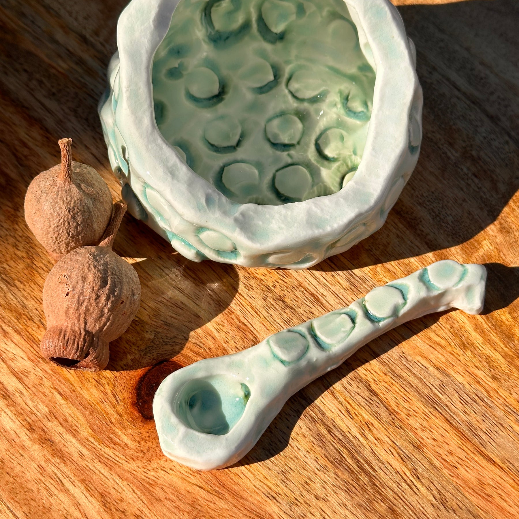 Porcelain Salt Cellar & Spoon - Marri