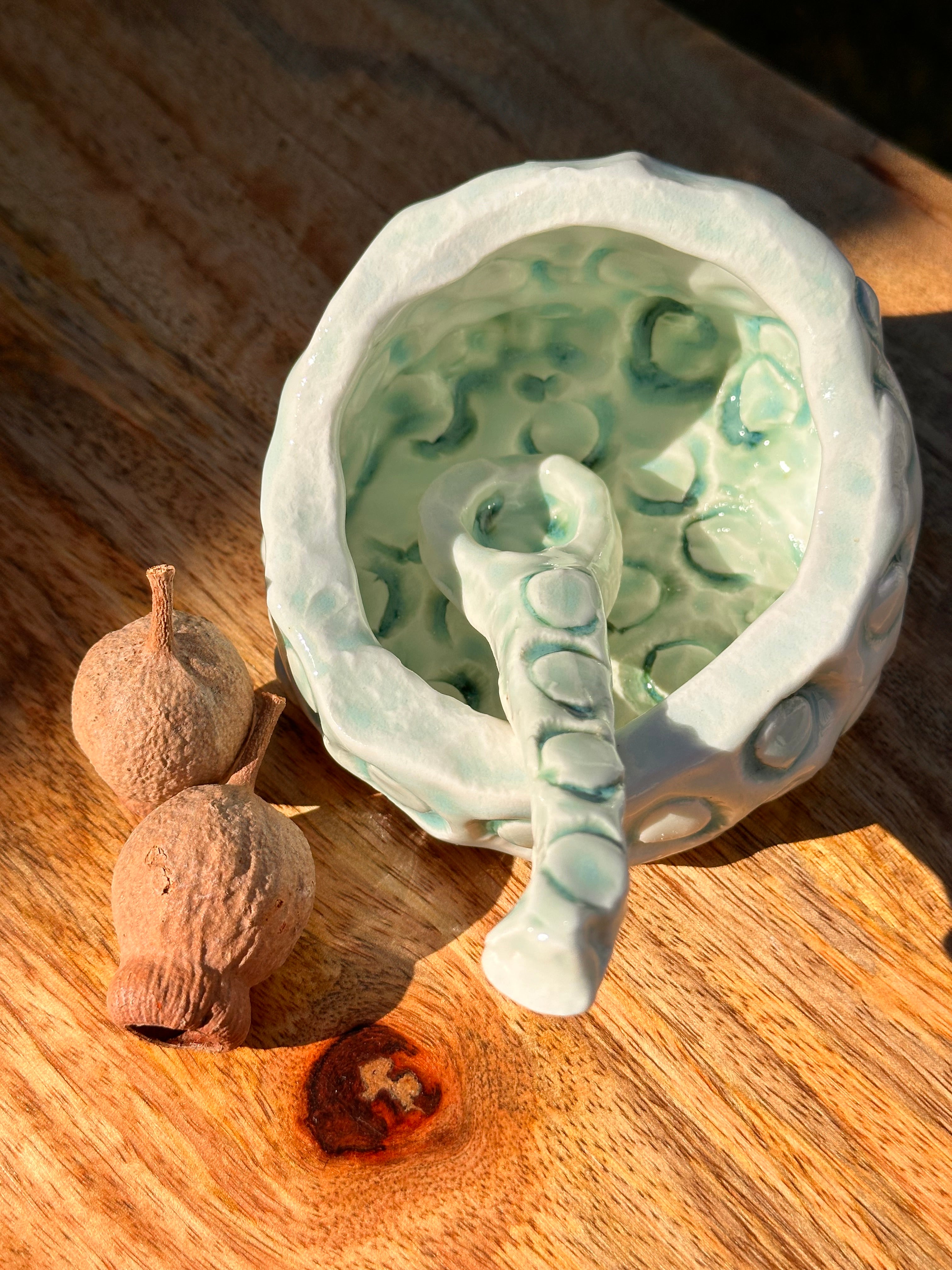 Porcelain Salt Cellar & Spoon - Marri
