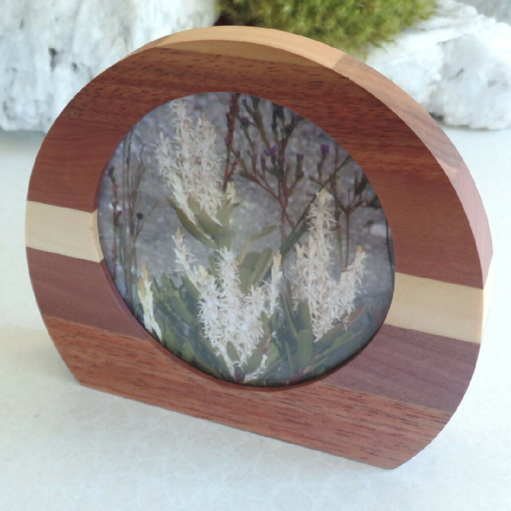 Larger Rounded Photo Frame- Blackwood, Huon Pine & Myrtle