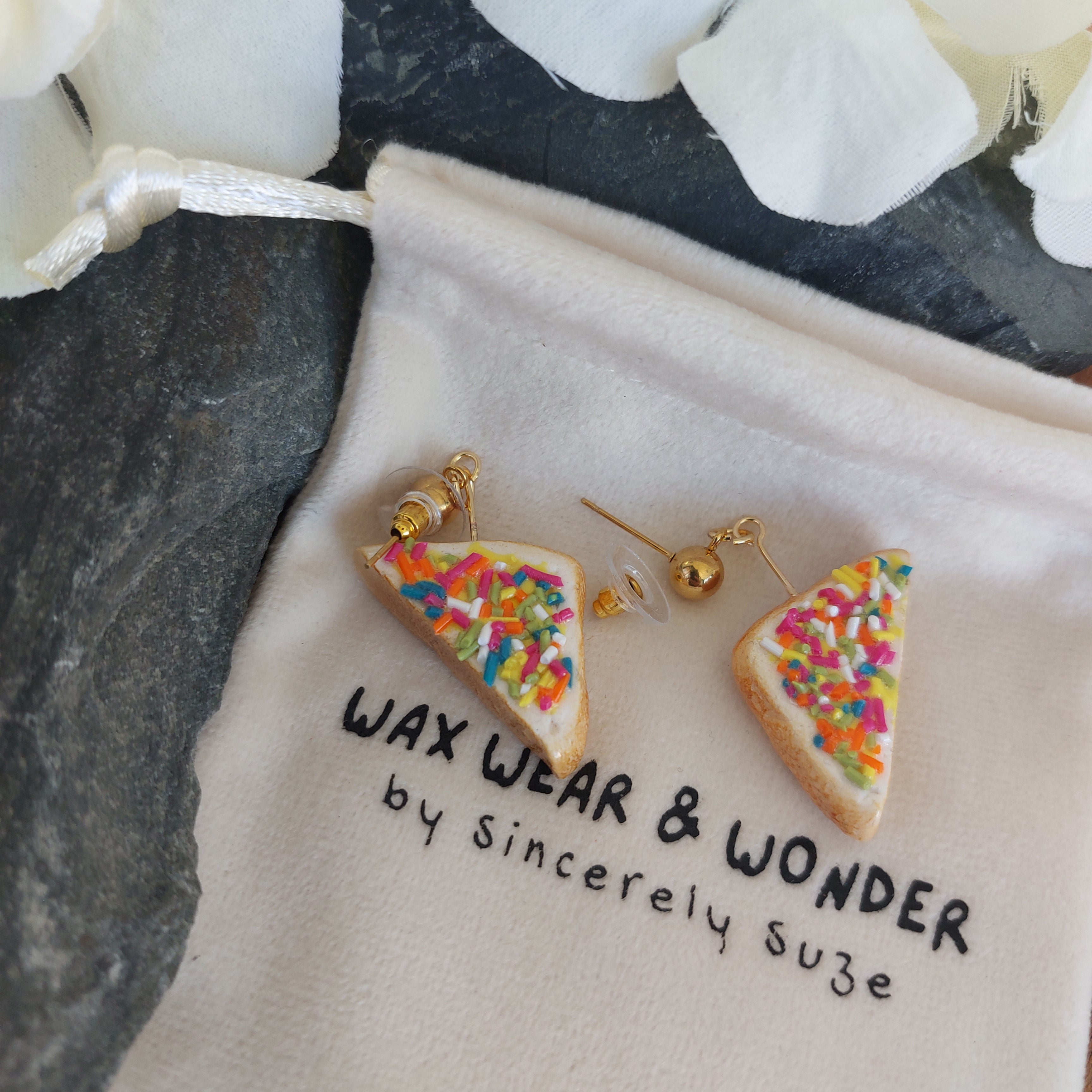Fairy Bread Earrings | Food Inspired Statement Earrings
