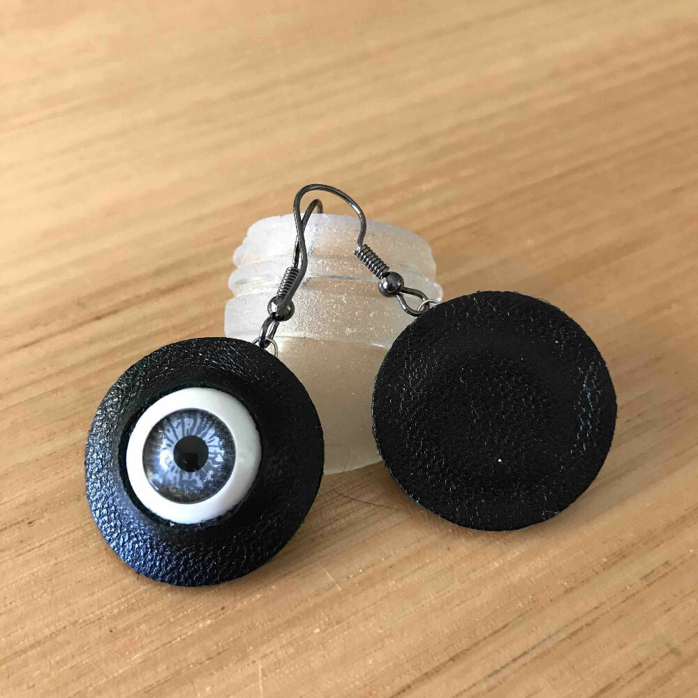 Grey-Eyed Eyeball Earrings